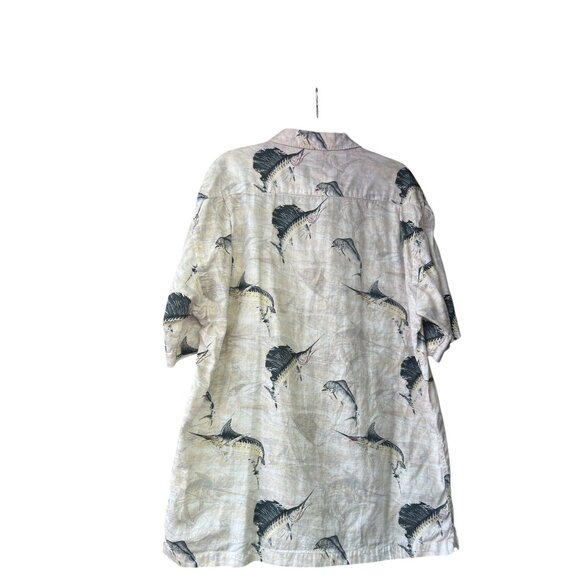 Reel Legends XL Mens Fishing Print Button-Down Shirt  Lightweight 100% Cotton  B - Picture 2 of 9